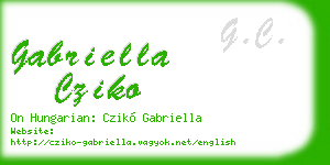 gabriella cziko business card