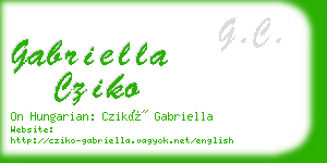 gabriella cziko business card